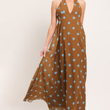 DOTTY LOVE WOVEN MIDI DRESS