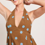 DOTTY LOVE WOVEN MIDI DRESS
