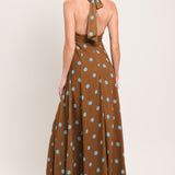 DOTTY LOVE WOVEN MIDI DRESS