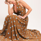 DOTTY LOVE WOVEN MIDI DRESS