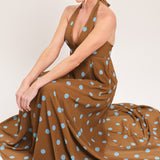 DOTTY LOVE WOVEN MIDI DRESS