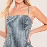 EASYGOING ROMANCE DENIM MIDI DRESS