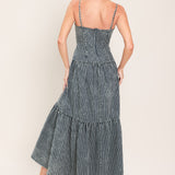 EASYGOING ROMANCE DENIM MIDI DRESS