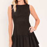 The Shadow Drop Waist Faux Mini