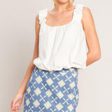 COASTAL WOVEN LACE MINI SKIRT
