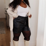 Thought That Counts Faux Leather Shorts
