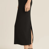 RIBBED MAXI SKIRT