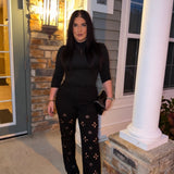 Midnight Bloom Cutout Jeans