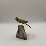 Perched Amethyst Figurine