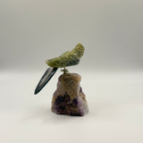 Perched Amethyst Figurine
