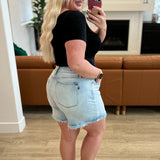 Jenny High Rise Cutoff Dad Shorts