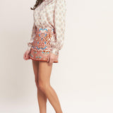 MOROCCAN MUSE PINK WOVEN SKORT