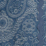 BOHO PAISLEY SCALLOP DENIM SKORT