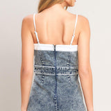 WEEKEND IN DENIM ROMPER