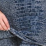 CROCO CHIC DENIM SKORT