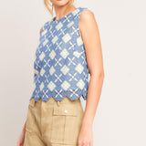 COASTAL WOVEN LACE TOP