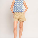 COASTAL WOVEN LACE TOP