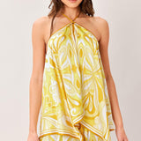 GOLDEN SWIRL WOVEN HANKY TOP