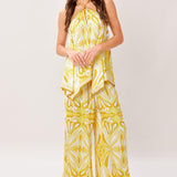 GOLDEN SWIRL WOVEN HANKY TOP