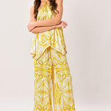GOLDEN SWIRL WOVEN HANKY TOP