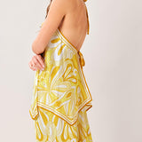 GOLDEN SWIRL WOVEN HANKY TOP