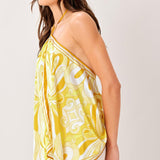 GOLDEN SWIRL WOVEN HANKY TOP