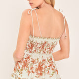 VILLA ROSA PEPLUM LOOK WOVEN TOP