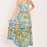 SICILIAN SUMMER WOVEN CROP TOP