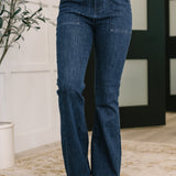 Jada High Waist Flare with Patch Pockets