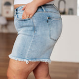 Jenny High Rise Cutoff Dad Shorts