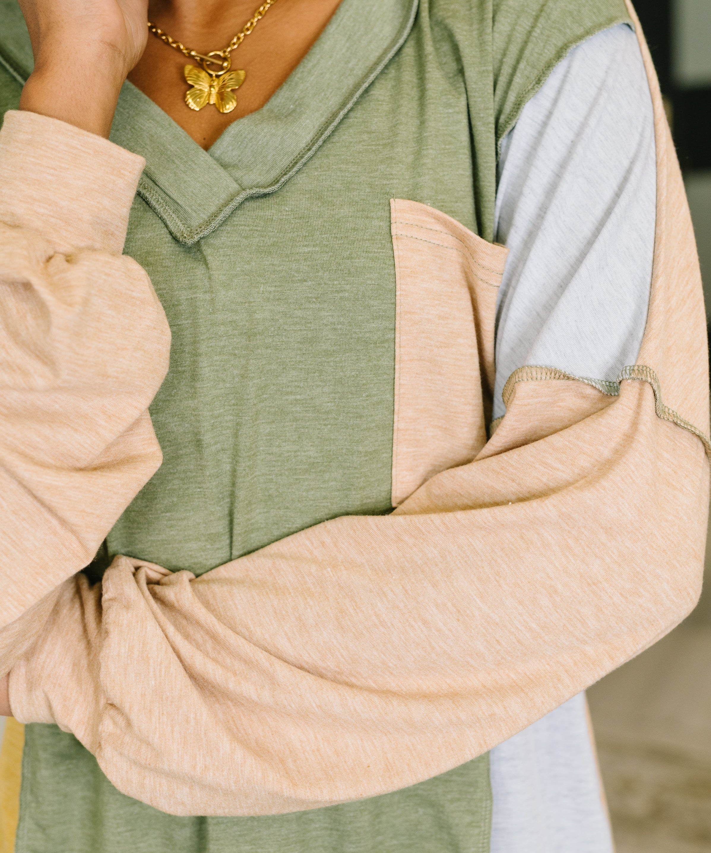 Jungle Trails Colorblock Top