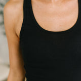 Keeping it Cool Scoop Neck Tank in Black