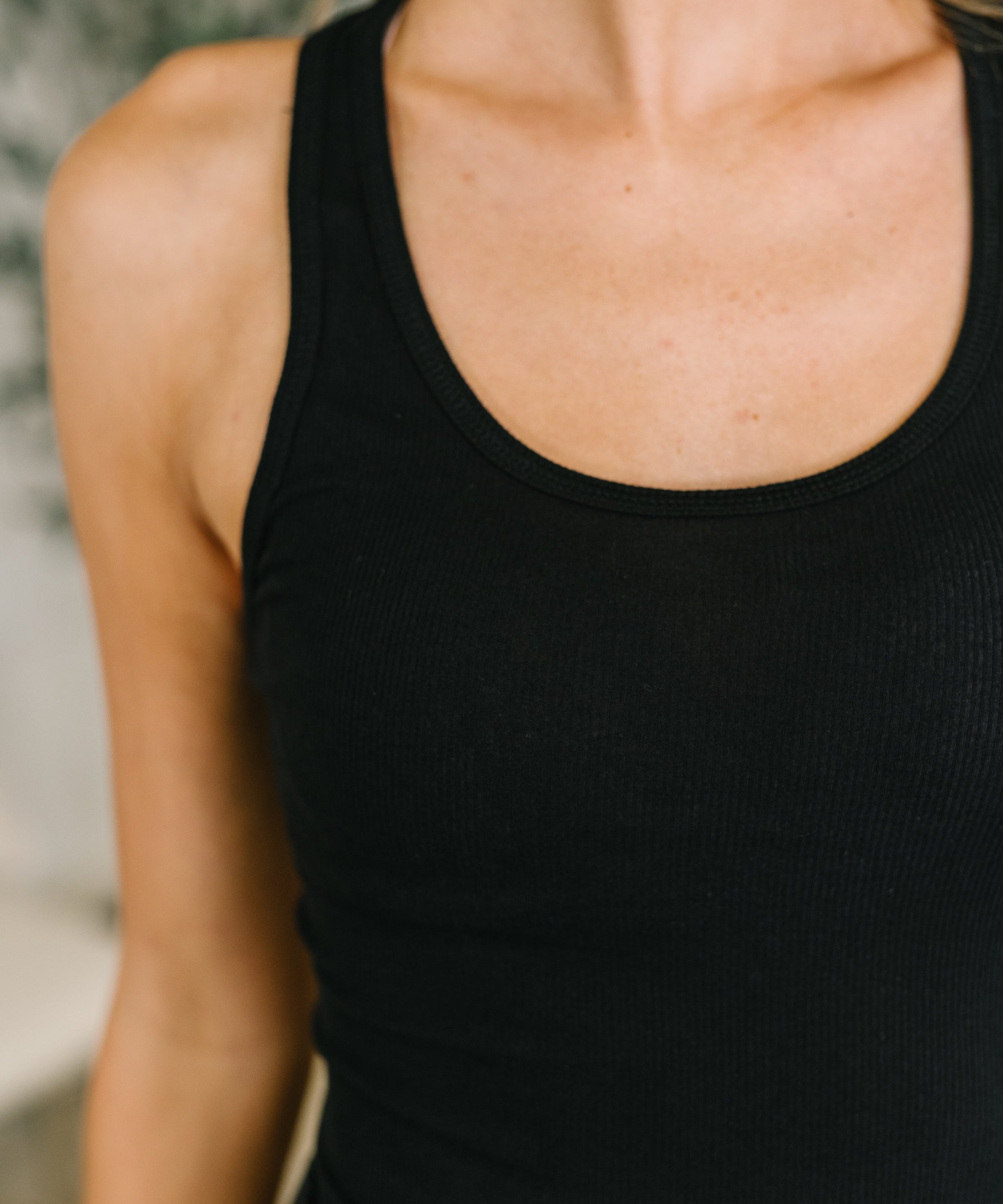 Keeping it Cool Scoop Neck Tank in Black