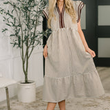 Let Me Love You Cap Sleeve Tiered Dress