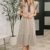 Let Me Love You Cap Sleeve Tiered Dress