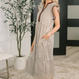 Let Me Love You Cap Sleeve Tiered Dress