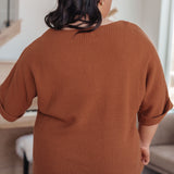 Lotta Love Knitted Sweater Top in Rust