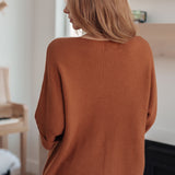 Lotta Love Knitted Sweater Top in Rust