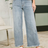 Mary Mid Rise Ankle Wide Leg + Hollywood WB + Fray Hem