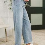 Mary Mid Rise Ankle Wide Leg + Hollywood WB + Fray Hem