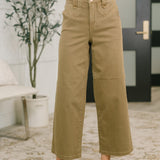 Nancy High Waist Wide Leg Ankle Jean with Vintage Front Yoke
