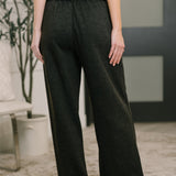 Nights Like This High Waist Palazzo Sweats in Ash Black