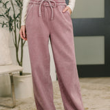 Nights Like This High Waist Palazzo Sweats in Light Rose