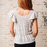 No One Knows Pointelle Knit Top