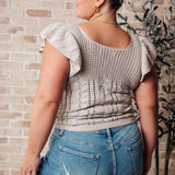 No One Knows Pointelle Knit Top