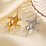 Starburst Ring - Adjustable Sculptural Statement Ring  18K Gold Plated