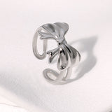 Bow Ring - Adjustable Statement Ring 18k Gold Plated