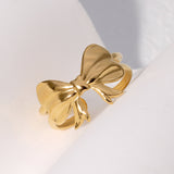 Bow Ring - Adjustable Statement Ring 18k Gold Plated