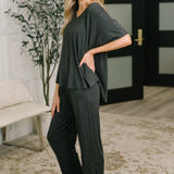 Ol' Reliable Top and Bottom Lounge Set in Charcoal