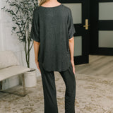 Ol' Reliable Top and Bottom Lounge Set in Charcoal